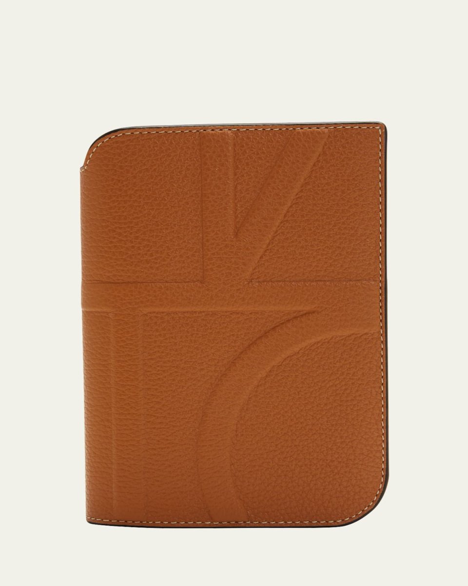Monogram Pebble Leather Passport Holder